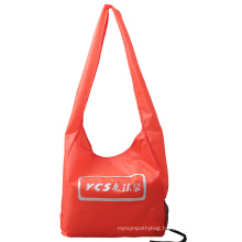Durable recycle polyester fabric long strap single shoulder bag
